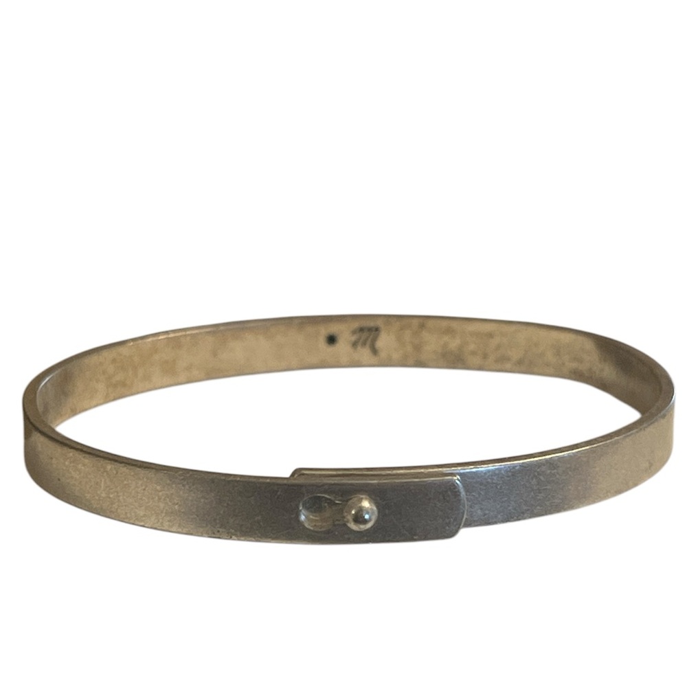 Madewell brushed silver glider bangle bracelet